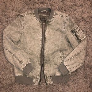 Levi's Acid Wash Bomber Jacket, Gray